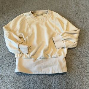 EUC Lululemon Women’s Softstreme Ribbed Hem Pullover Bone Ivory Off white Size 6